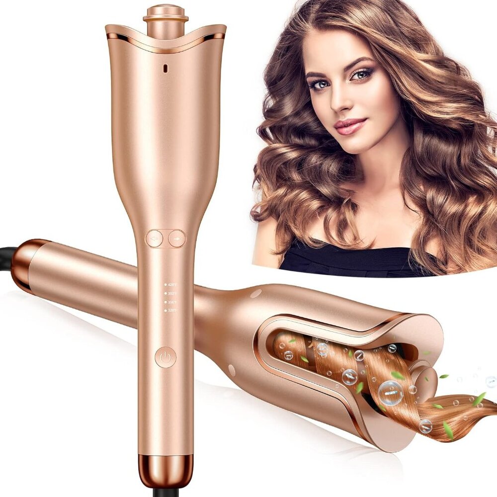 Automatic Curling Iron, Professional Automatic Hair Curler with 1" Curling Wand